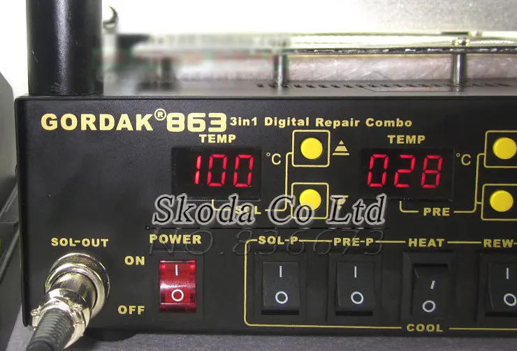 Наладочная станция BGA Gordak 863 3 в 1 тепловая пушка паяльная + Электрический паяльник