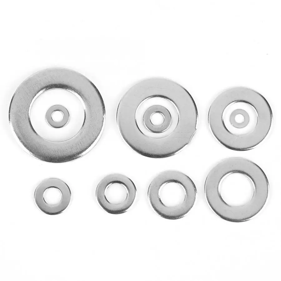 Шайба из нержавеющей стали 580 шт. M2 \ M2.5 M3 M4 M5 M6 M8 M10 M12 комплект с плоской
