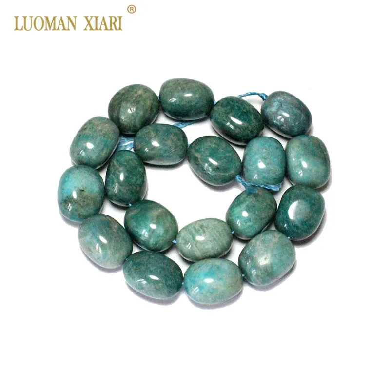Import Amazonite AAA натуральный драгоценный камень розовые кристаллы аметиста уникальные почти овальные формы каменные бусины для самостоятельного изготовления ювелирных изделий браслет, ожерелье 15*20 мм - Цвет: Import Amazonite