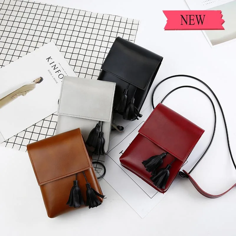 

SUBIN Universal PU Leather Cell Phone Female bag Shoulder Pocket Wallet Pouch Neck Strap Square bag For Samsung For iPhone