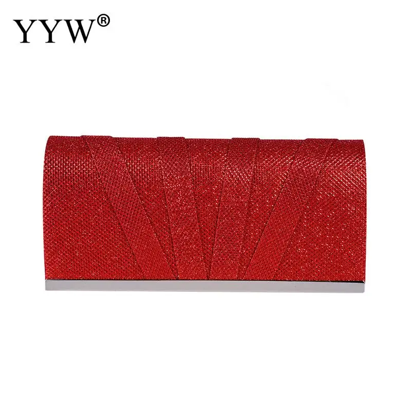 

Polyester 2019 Fashion Women Red Clutch Handbag Vintage Wedding Evening Party Long Wallet Purse Clutch Bag Retro Hand bag Gold