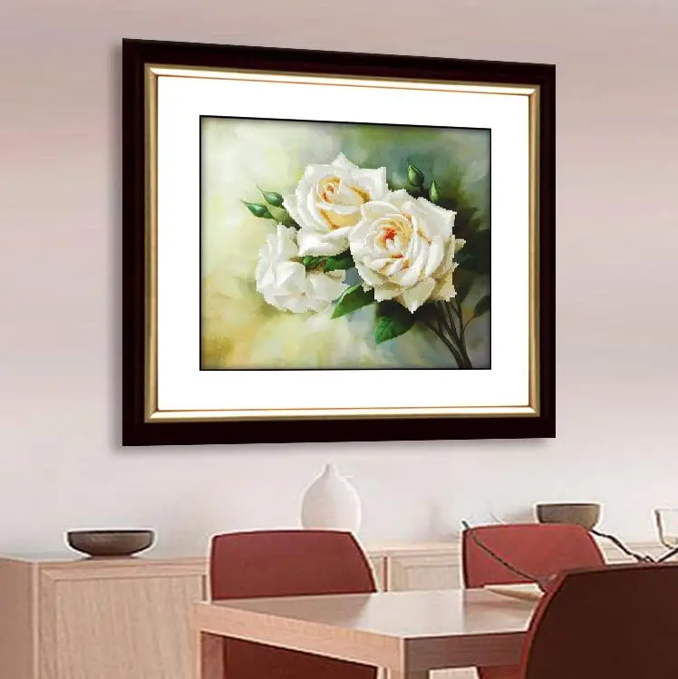 

Рукоделие, вышивка крестиком своими руками, искусственная, роза, цветочный цветок, вышивка крестиком, оптовая продажа