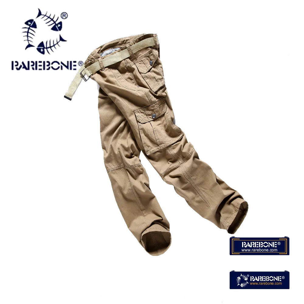 Rarebone 2018 новый Для мужчин Прочный Мульти карман хлопок Продавать хорошо Брюки