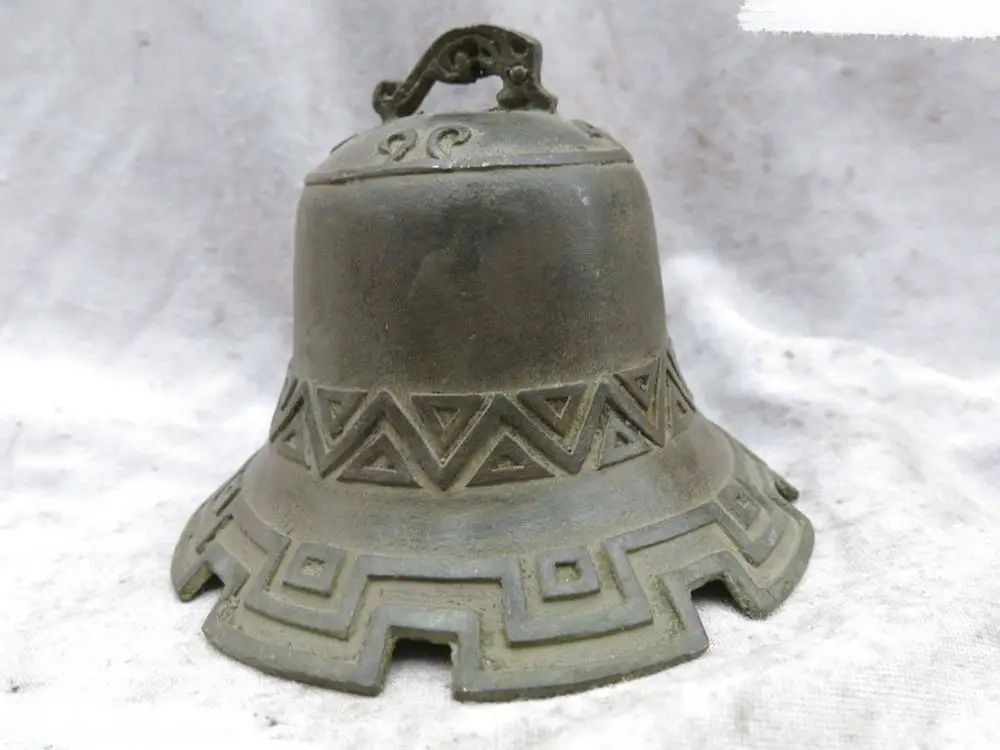 DS Китай Бронзовый резной красивый мелко геометрический узор буддийский