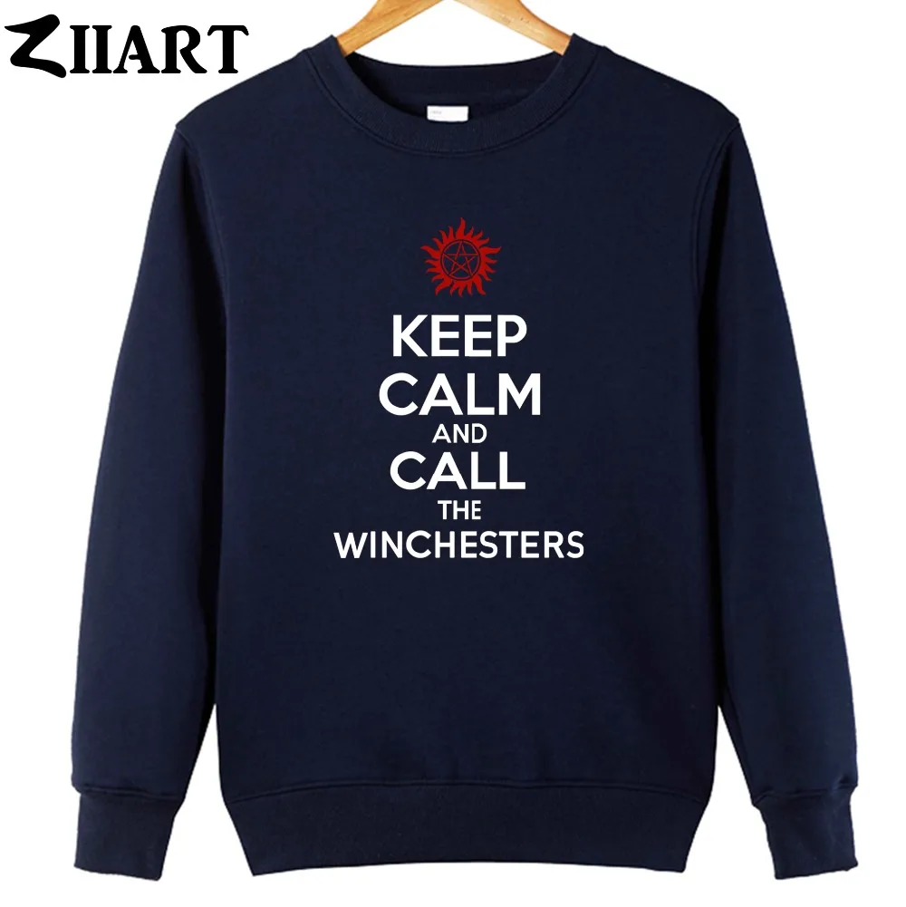 Сверхъестественная парная одежда с надписью KEEP CALM and CALL THE WINCHESTER Женская