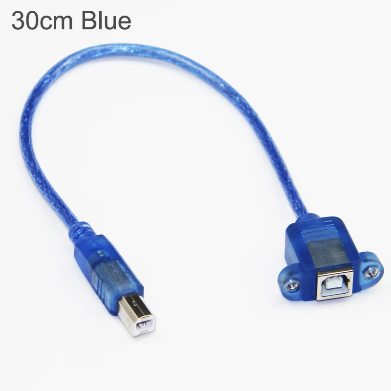 Bochara USB 2,0 Тип B штекер типа B Женский принтер удлинитель с винт крепления панели отверстие 30 см 50 см 100 см