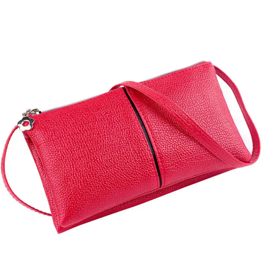 2017 Женский двойной кошелек на молнии искусственная кожа сумки сумочка сумка