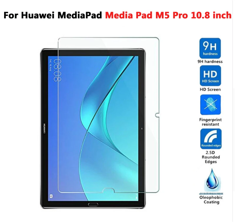 M5 Pro 10.8 inch Закаленное стекло для huawei MediaPad T5 10, Защитное стекло для планшета huawei Mediapad M5 Lite 10 C5 8,0 M3 M2 10,0 8,4, пленка - Цвет: M5 Pro 10.8 inch