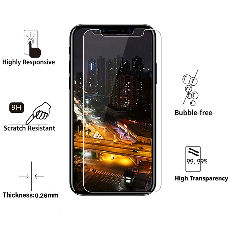 2.5D 0 26 мм 9H Премиум Закаленное стекло для Apple iPhone X защита экрана сенсорная