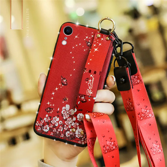 red Шнурки Алмазный чехол для huawei P9 P8 Lite P Smart Nova 3 3i Коврики 9 Lite honor 8A 10 9i 6X 7X 8X Max 7A pro V20 крышка - Цвет: red