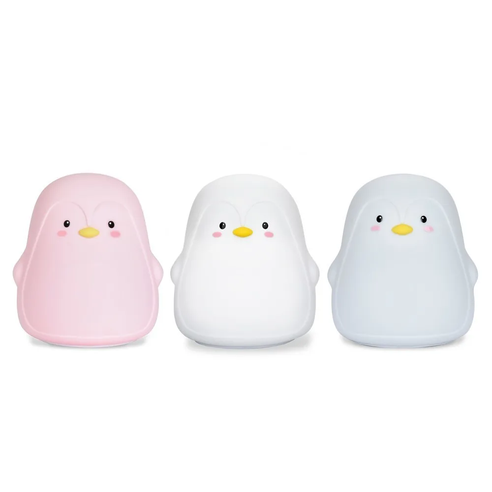 Cute Penguin Night Lamp Cartoon LED Lampara Toys Light For Children Touch Baby Lampka Nocna Dla Dzieci Veilleuse Enfant | Лампы и
