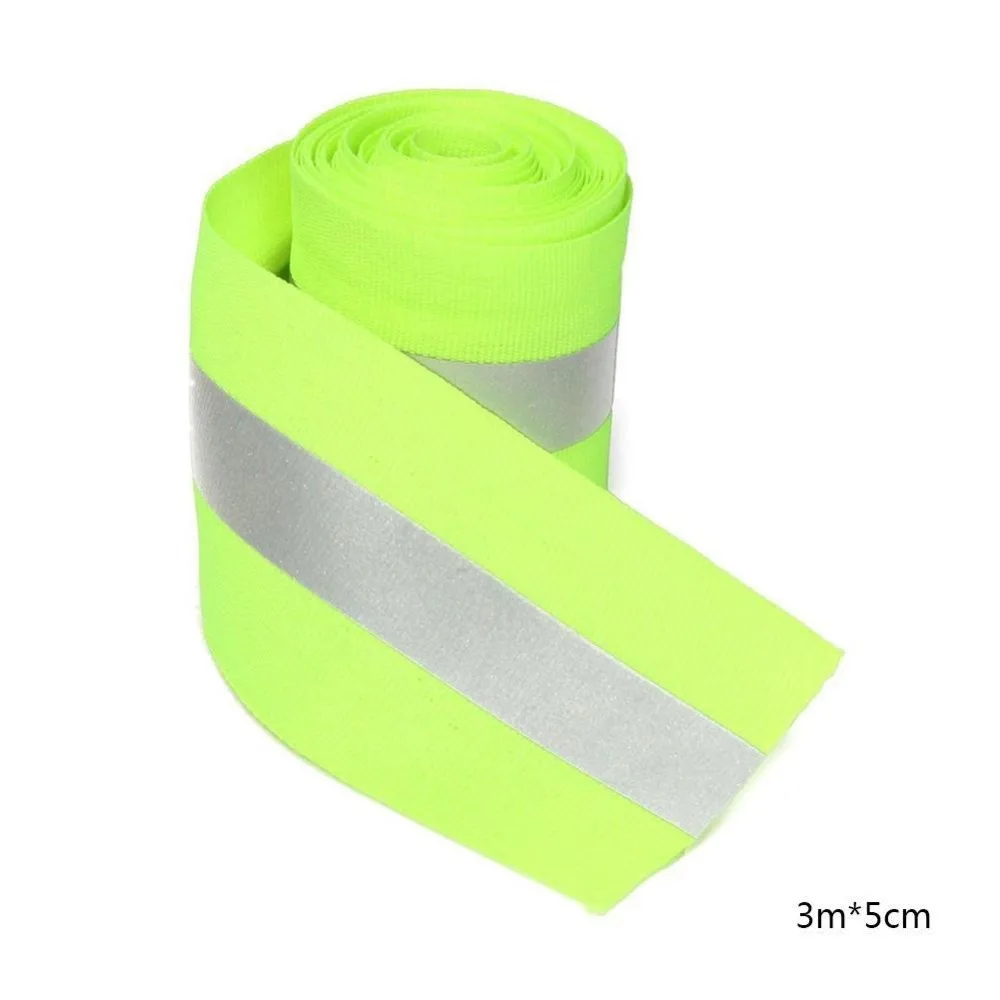 3 метра Серебряная светоотражающая лента безопасная ПРИШИТАЯ на извести Synth