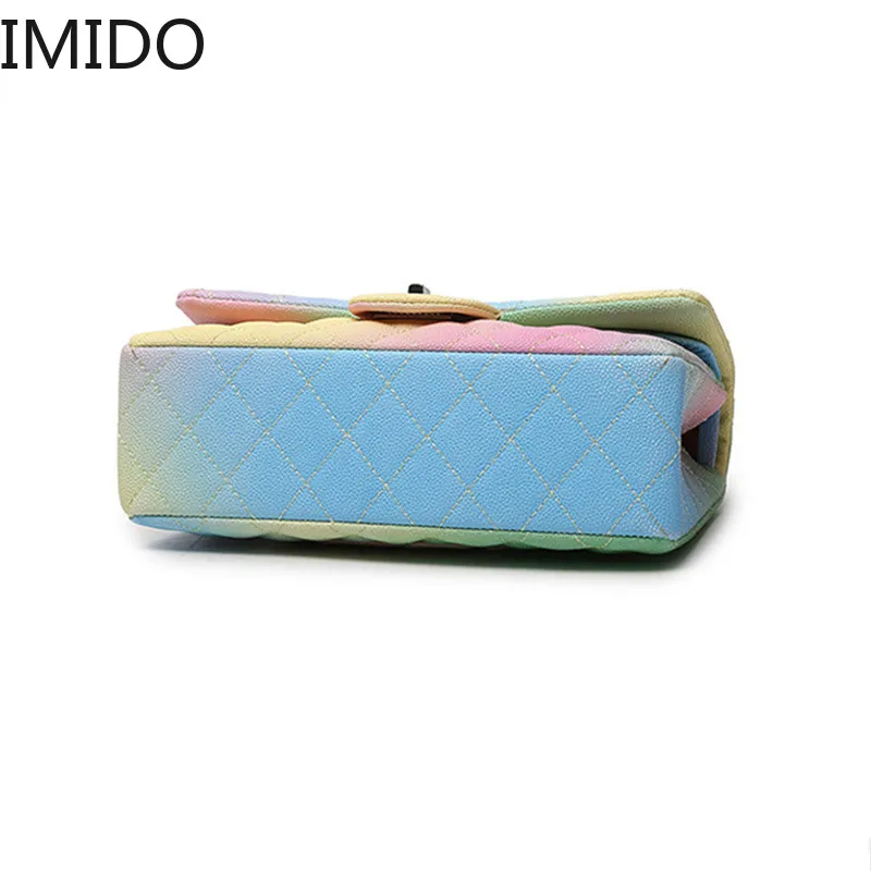 IMIDO, женские сумки с цепочкой цвета радуги, новинка, женские сумки на плечо, сумка-мессенджер цвета мороженого, Весенняя/Летняя сумка