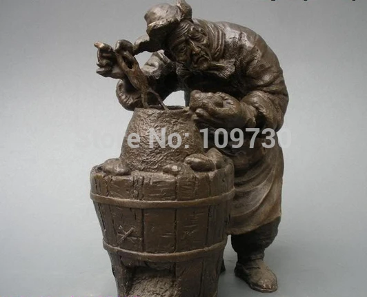 Бир 001907 Китай чистая Бронзовый картофель жареный сладкий старик Статуя
