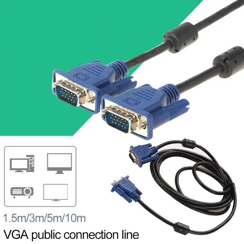 BCMaster 15pin 1 5 м портативный VGA кабель видео Линия для компьютерного проектора ультра
