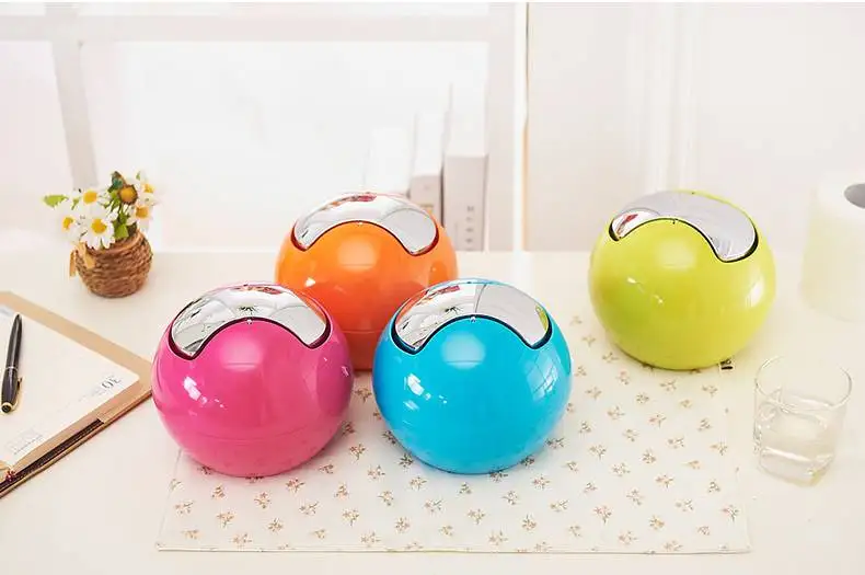 1 шт. креативный Сферический мини мусорный бак мусорное ведро домашний офис