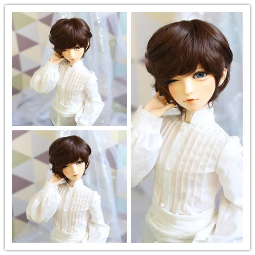 Парик для куклы BJD короткие волосы мужчин и женщин высокая температура шелк