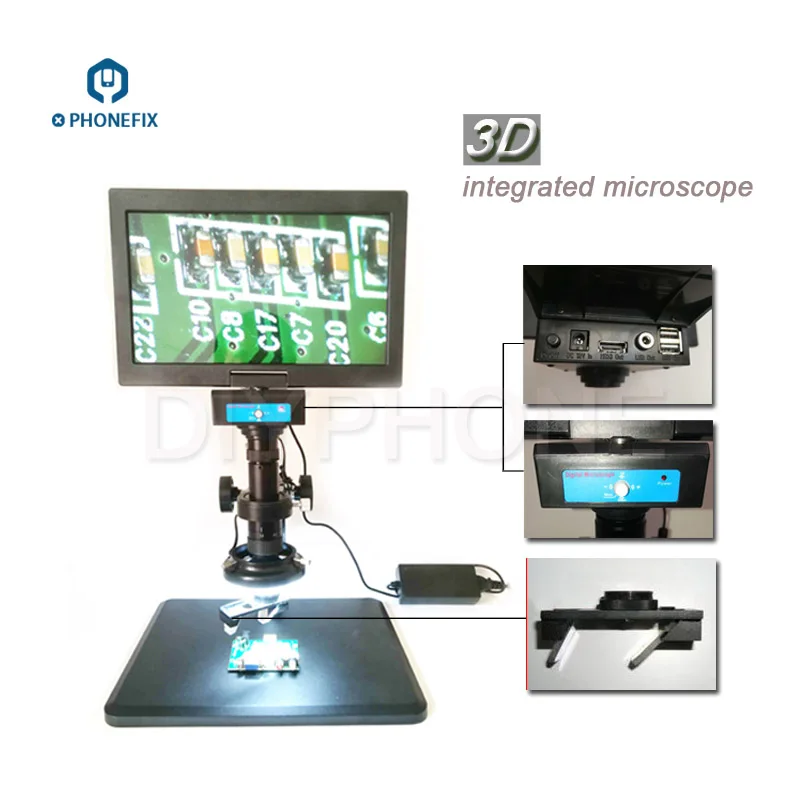 Оптический микроскоп с 3d увеличением 0 7 10 6 раз интегрированной конструкцией и