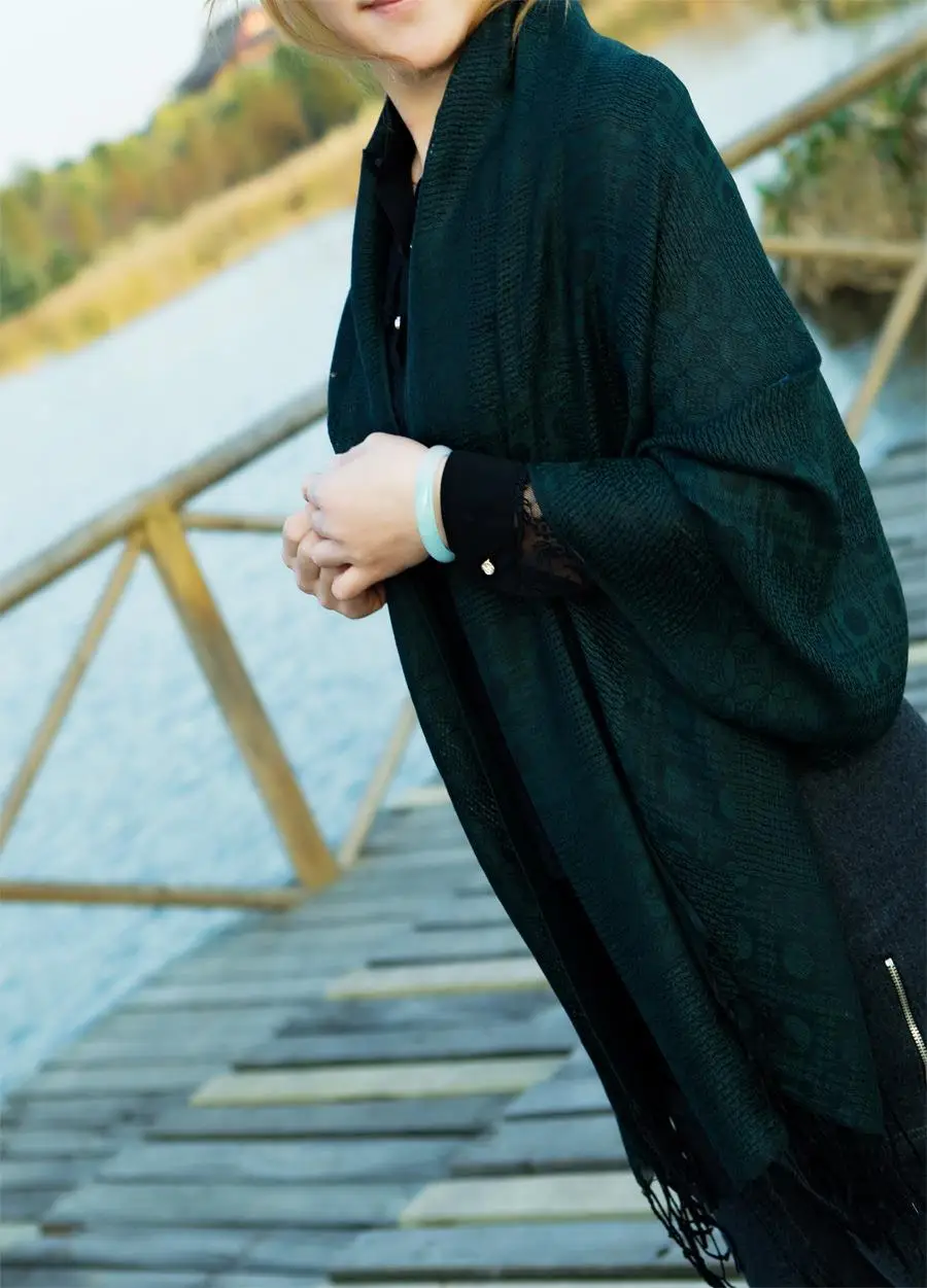 Новинка 2016 кистями жаккарда шарф шаль женская утепленная женщин зимний Женская