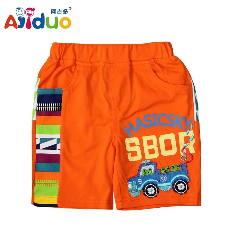 Wholesale Ajiduo New 2014 Fashion Boys Orange Shorts Kid Wear Brand Baby Pants Summer Children Print Car | - Цена: 2877.01