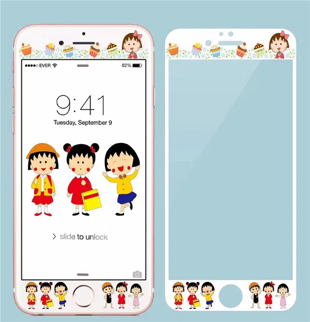 Rlenda мультяшный узор 9H 3D Edge полное покрытие закаленное стекло для iphone 6S 6 7 8 Plus