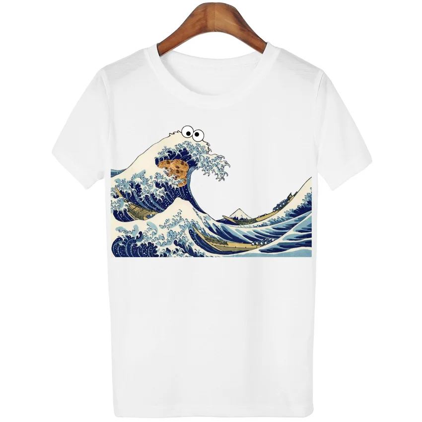 2016 Новинка Harajuku топы футболки GreatWave Женская белая футболка Blusa Camisetas mujer | одежда