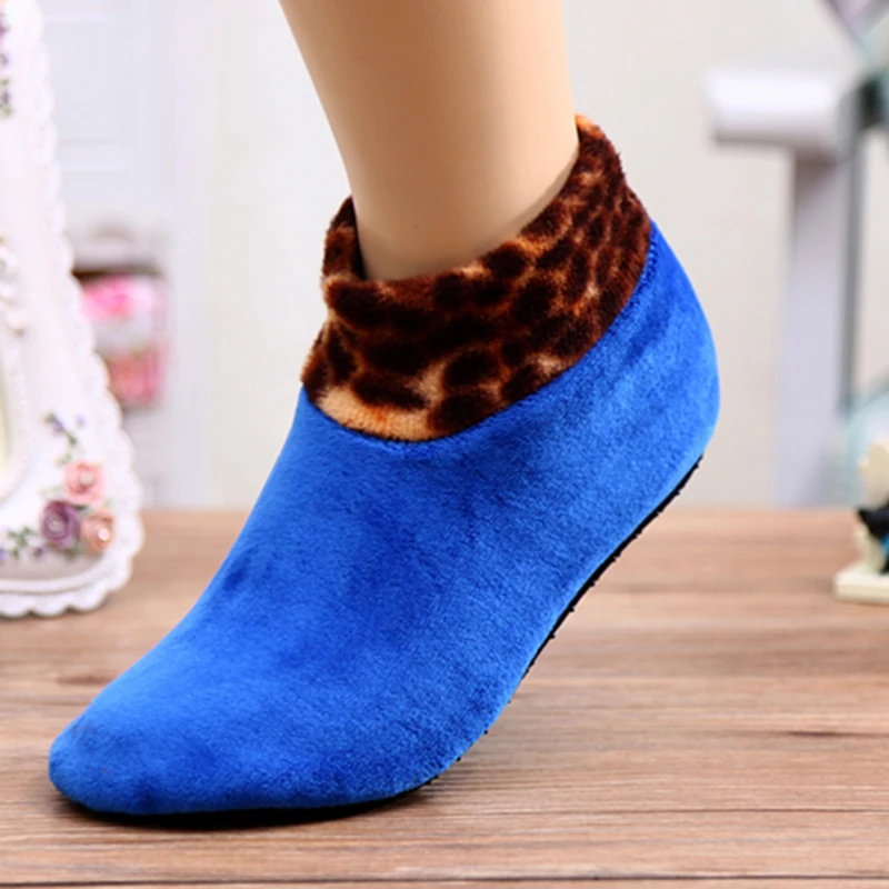 YEAMOLLY/нескользящие носки-тапочки с леопардовым принтом для взрослых Женские