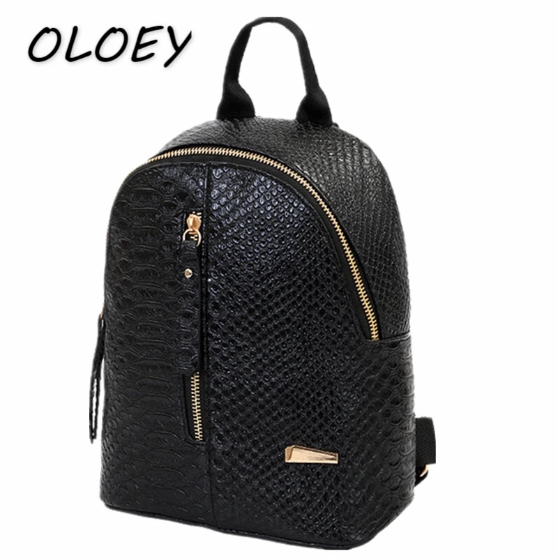 Женский мини рюкзак с рисунком аллигатора женский из искусственной кожи Mochila для