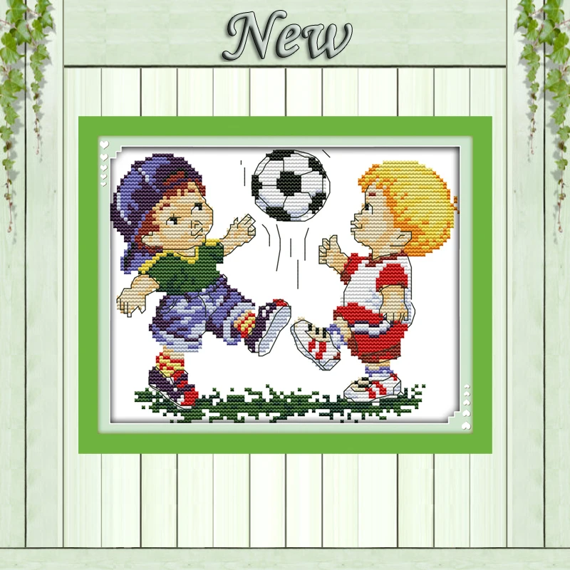 Картины из мультфильмов I love sports boys рассчитаны на холст DMC 11CT 14CT вышивка крестом