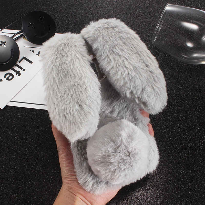 Hairy Cute Hot Hand Rabbit 3D Winer Gift Skin Case For Samsung Galaxy J2 Pro J4 J6 J8 2018 TPU Silicone Etui Protection Cover | Мобильные
