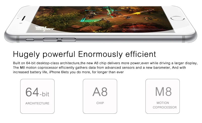 Восстановленный разблокированный Apple iPhone 6 1 ГБ Оперативная память 16/64 GB Встроенная память 4,7 дюймов IOS 8.0MP Камера отпечатков пальцев для iPhone 6 смартфонов