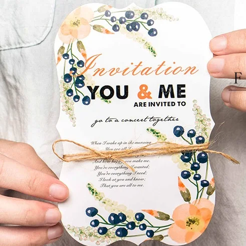 

30pcs you and me invited style card multi-use as Scrapbooking party invitation DIY Decoration gift card message card postcard