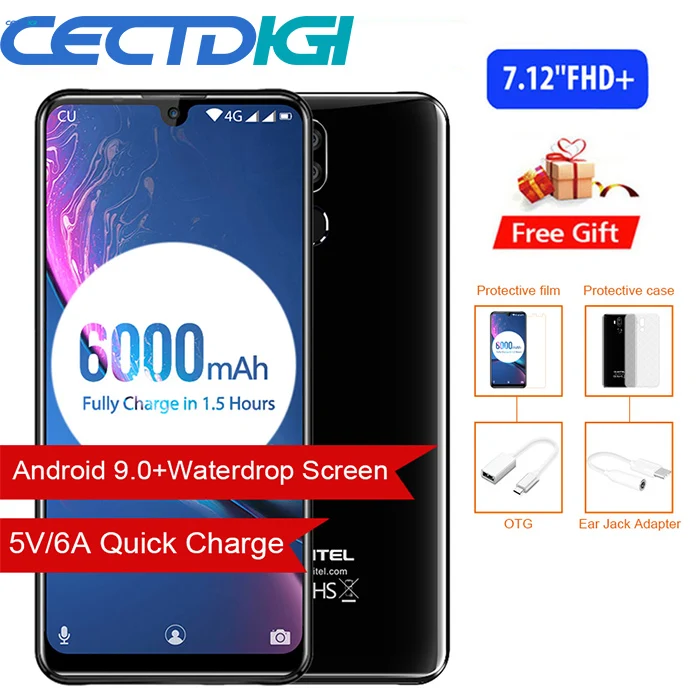 OUKITEL K9 4GB 64GB в виде капли воды 7 12 &quotFHD + безрамочный экран 1080*2244 6000mAh 5V/6A Quick Charge 16MP