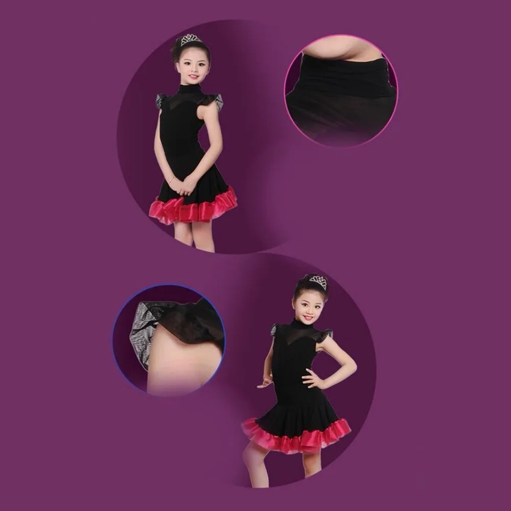 Kids Girls Dance Dress NEW Latin salsa Tango Cha cha Samba Ballroom Sleeveless mesh Stage Perform Wear | Детская одежда и обувь