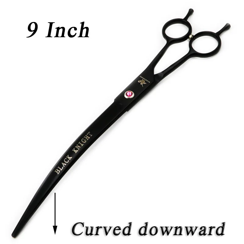 

9 Inch Hairdressing Scissors Professional Pet Grooming Curved downward Scissors Salon Barber Hair Shears For dogs and animal