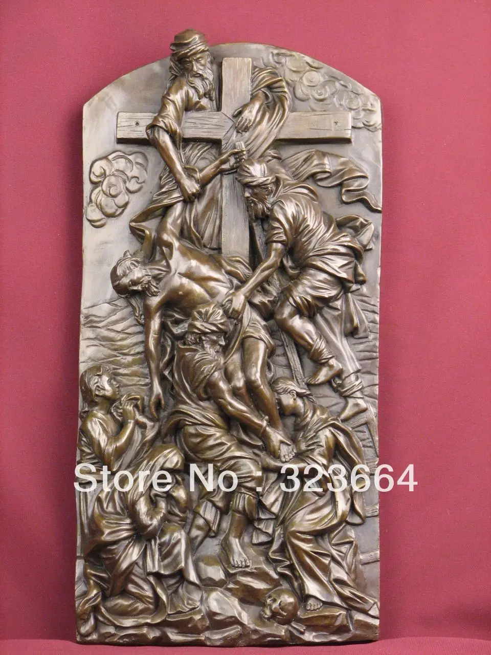 Бронзовая скульптура Иисус Христос налет рельеф религиозная статуя|statues