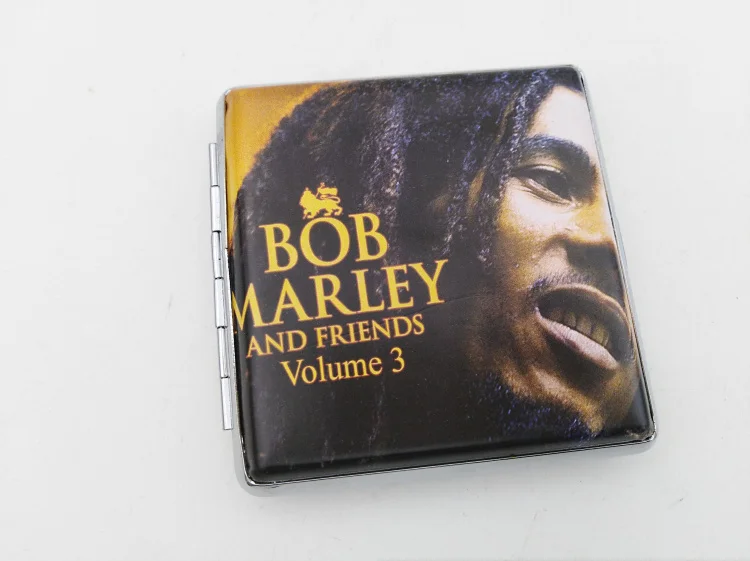 1 шт. портсигар Bob Marley кожа и металлический портсигар держатель 20 шт. контейнер для хранения табака