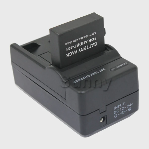 Аккумулятор и зарядное устройство для Gopro Hero 4 Go pro Black Edition Silver AHDBT-401 AHDBT401 AHDBT 401