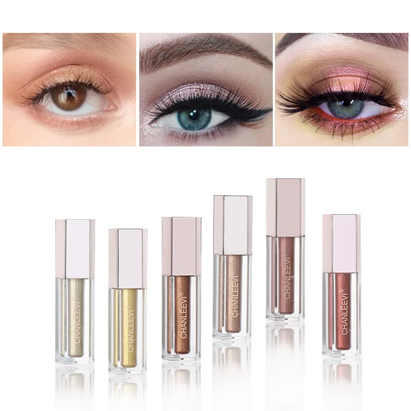 Жидкие блестящие перламутровые тени для век макияж водонепроницаемые