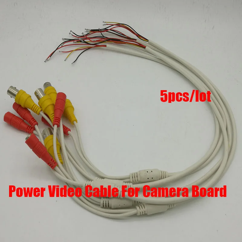 Кабель питания для камеры видеонаблюдения, 5 шт./лот