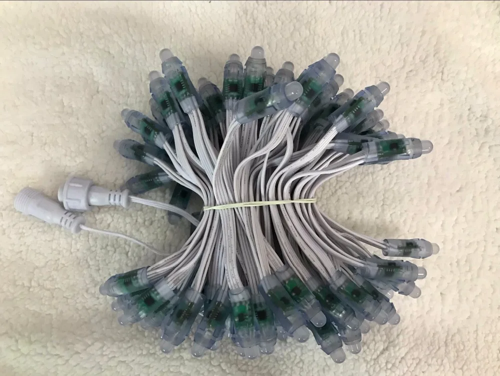 12 мм пули типа DC12V WS2818 RGB Полноцветный адресуемый светодиодный пиксельный свет IP68