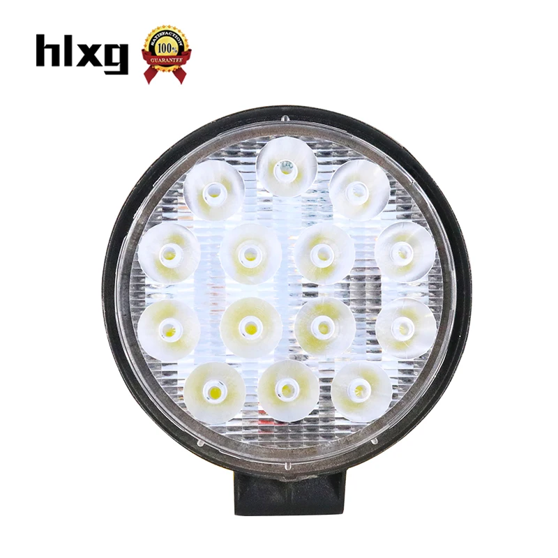 Hlxg круглые 14 чипов 42 Вт светодиодные фары для работы мотоцикла трактора лодки