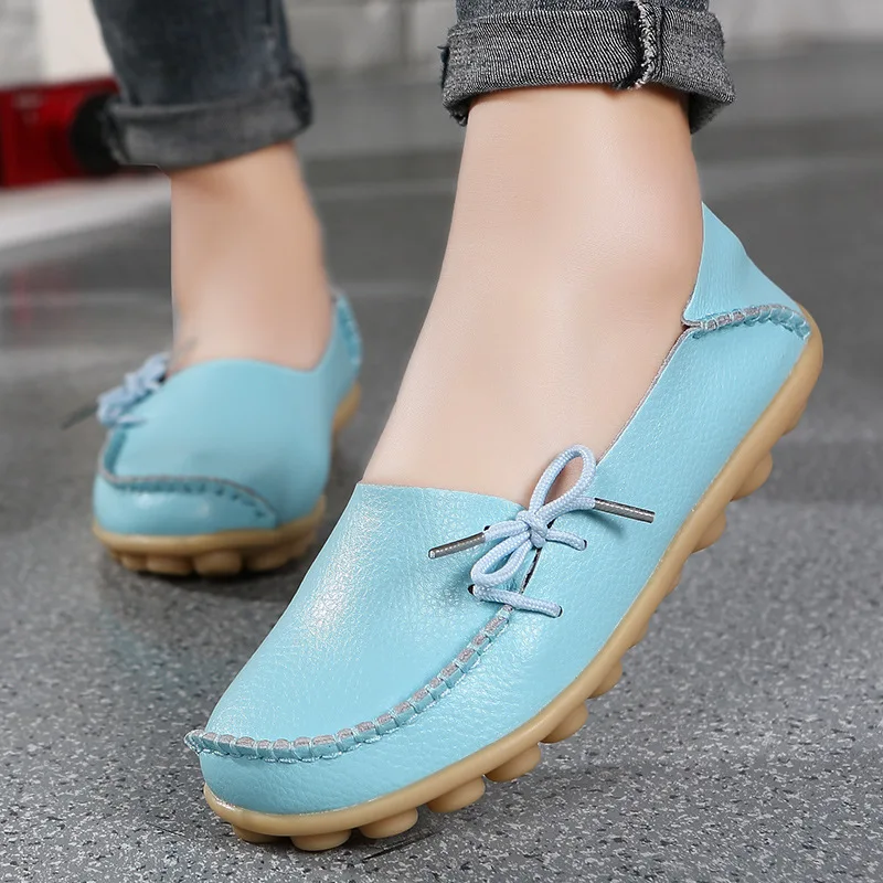 Women Shoes Summer Leather Leisure Slip-on Sandals Platform Solid Light Weight Flats for Female | Обувь