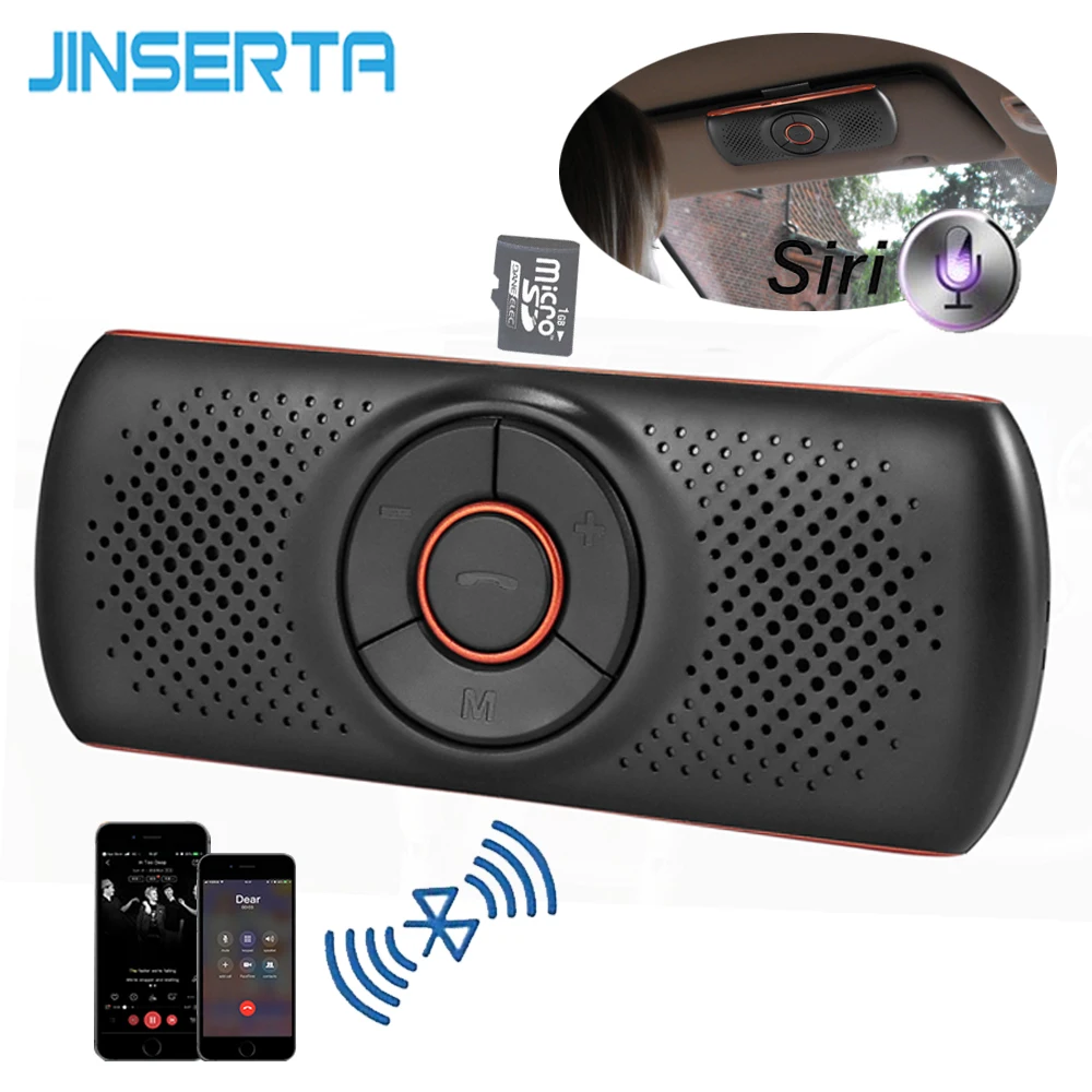 Автомобильный Bluetooth гарнитура JINSERTA беспроводной автомобильный динамик SIRI