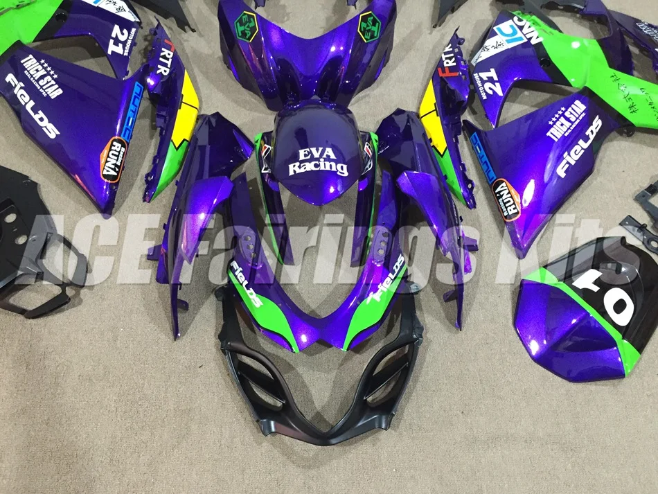 Новые Мотоциклы Обтекатели наборы подходят для Suzuki GSXR1000 K9 2009- GSXR-1000 09 10 11 12 13 14 15 16 АБС пластик фиолетовый зеленый FR
