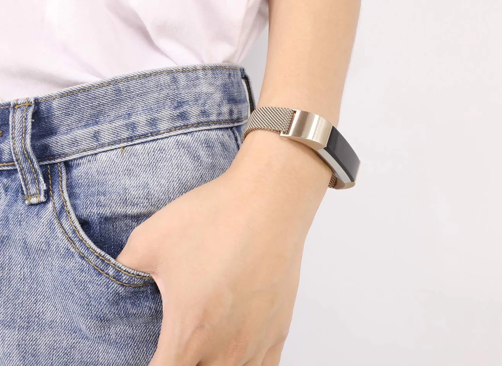 Металлические ремешки для Fitbit Alta HR Миланская Магнитная Петля ремешок из