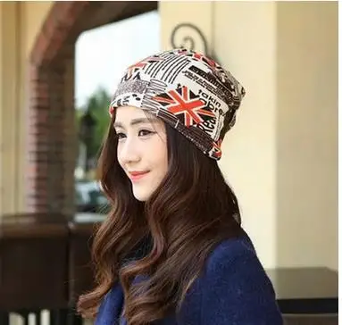YIFEI, Весенние шапки в стиле хип-хоп с буквенным принтом, женские шапки, регулируемый размер, шапочки для девочек, Skullies, зимние шапки для женщин, осенняя тонкая шапка - Цвет: 5