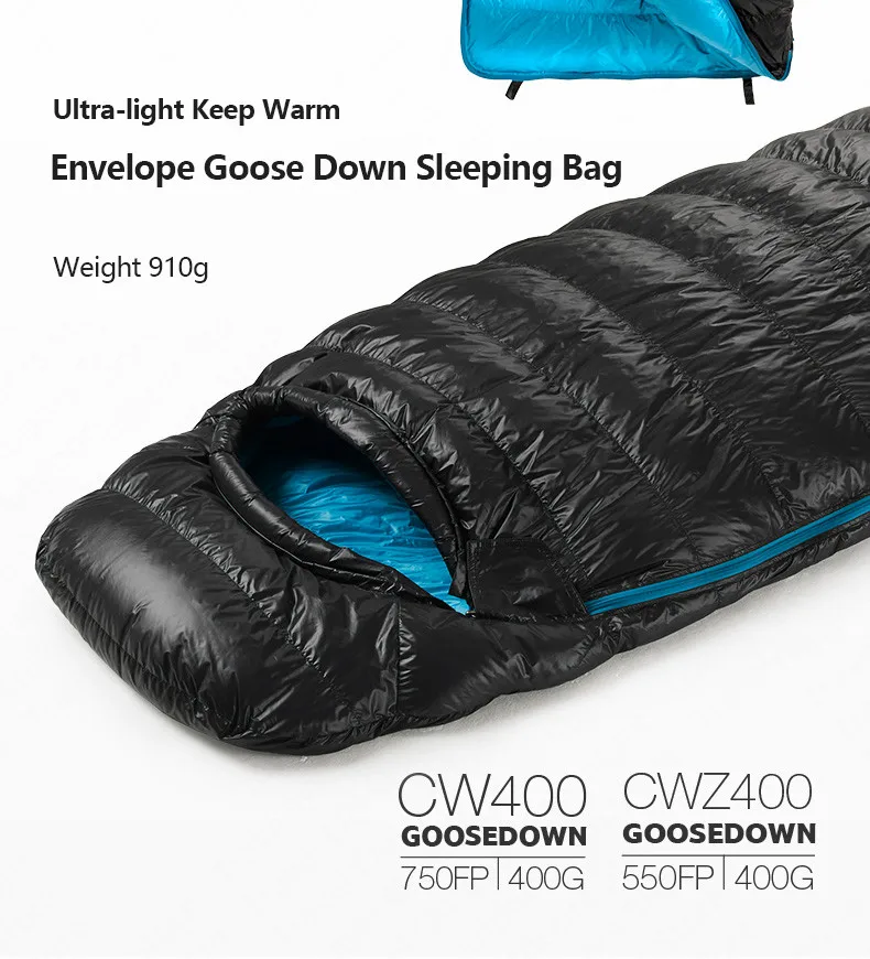 Спальный мешок Naturehike 750FP CW400, спальный мешок на белом гусином пуху, зимний теплый спальный мешок s NH18C400-D