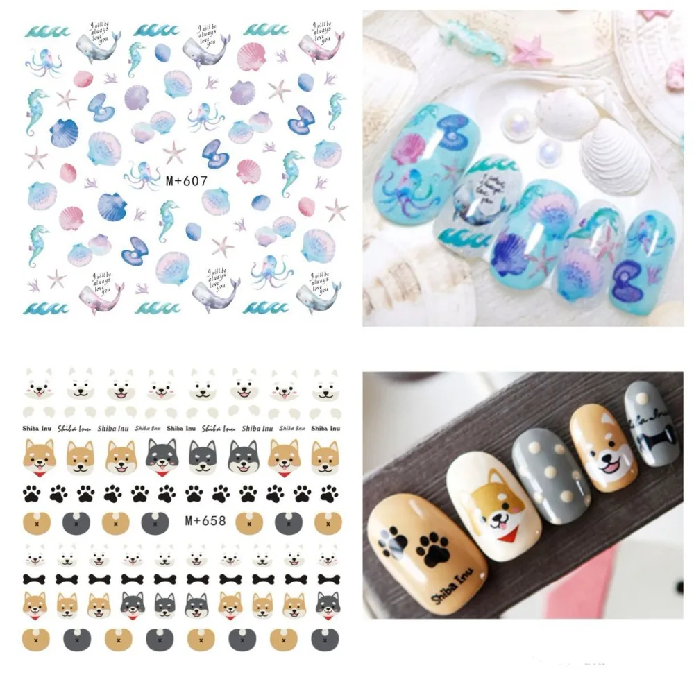 Модные детские летние наклейки с рисунками из мультфильмов для девочек 5 листов