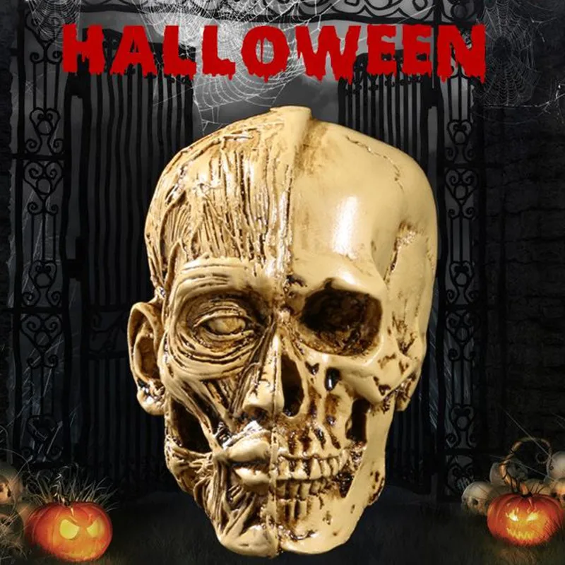 

Craft Halloween Decoration Skull Statues Creative Bar Decoration Skull Statue Sculpture Art Sketch Model Halloween Decoration